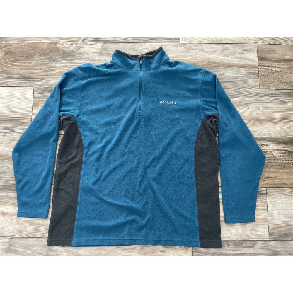 Columbia Klamath Range II Half Zip Fleece Pullover Mens XL Blue XM6279